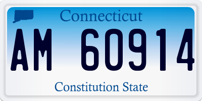 CT license plate AM60914