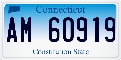 CT license plate AM60919