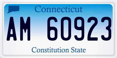 CT license plate AM60923