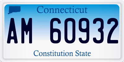 CT license plate AM60932