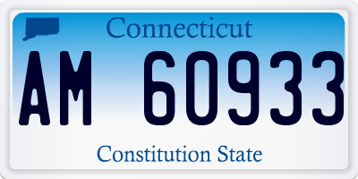 CT license plate AM60933