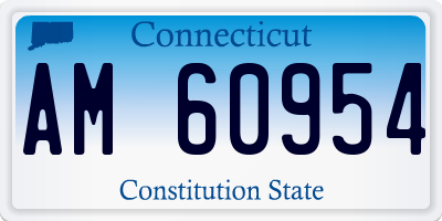 CT license plate AM60954