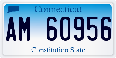 CT license plate AM60956