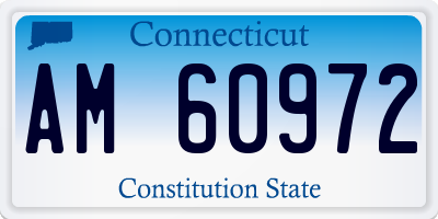 CT license plate AM60972
