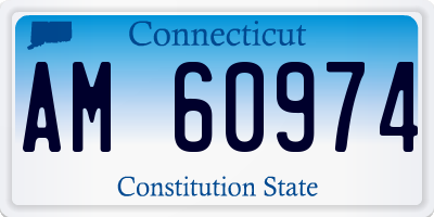 CT license plate AM60974