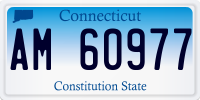 CT license plate AM60977