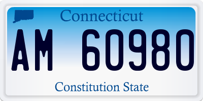 CT license plate AM60980