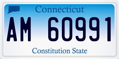 CT license plate AM60991