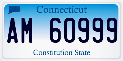 CT license plate AM60999