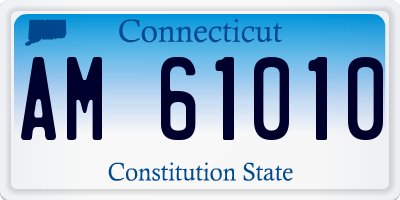 CT license plate AM61010