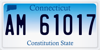 CT license plate AM61017