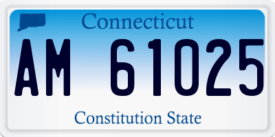 CT license plate AM61025