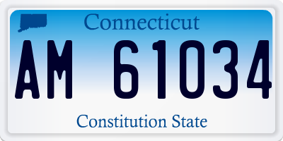 CT license plate AM61034