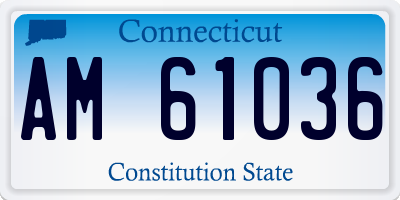 CT license plate AM61036