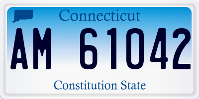 CT license plate AM61042