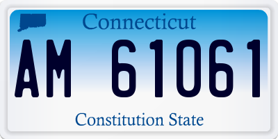 CT license plate AM61061