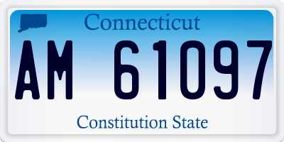 CT license plate AM61097