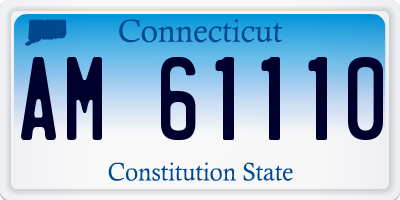 CT license plate AM61110
