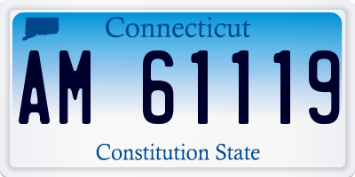 CT license plate AM61119