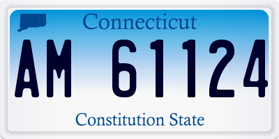 CT license plate AM61124