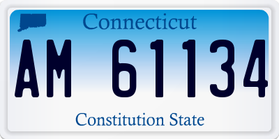 CT license plate AM61134
