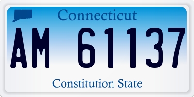 CT license plate AM61137