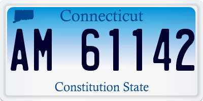 CT license plate AM61142