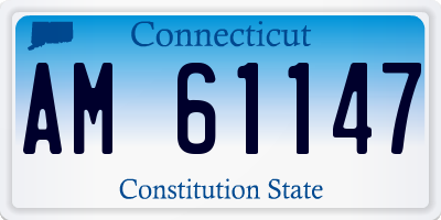 CT license plate AM61147