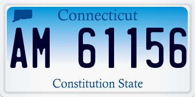 CT license plate AM61156