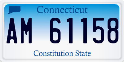 CT license plate AM61158