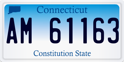 CT license plate AM61163