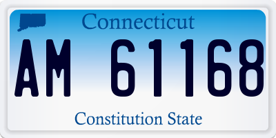 CT license plate AM61168