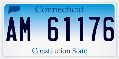 CT license plate AM61176