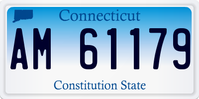 CT license plate AM61179