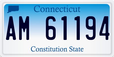 CT license plate AM61194