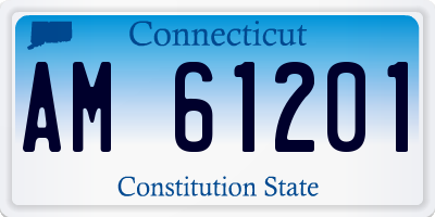 CT license plate AM61201