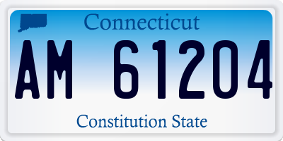CT license plate AM61204