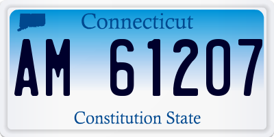 CT license plate AM61207