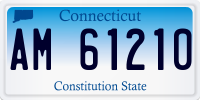 CT license plate AM61210