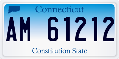 CT license plate AM61212