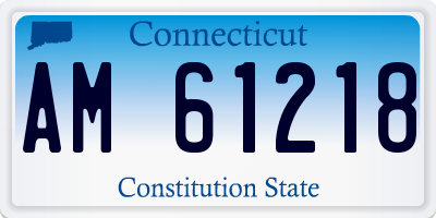 CT license plate AM61218