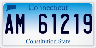 CT license plate AM61219