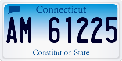 CT license plate AM61225