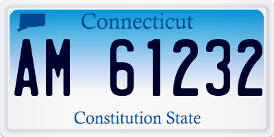 CT license plate AM61232