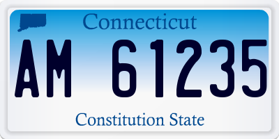 CT license plate AM61235