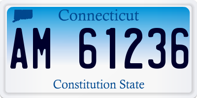 CT license plate AM61236