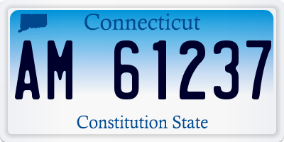 CT license plate AM61237