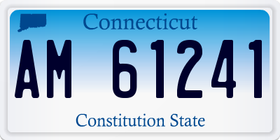 CT license plate AM61241
