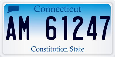 CT license plate AM61247