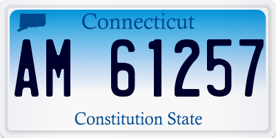 CT license plate AM61257